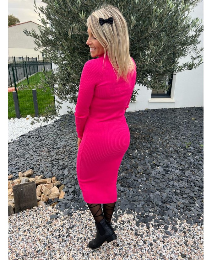 Robe pull rose 2025 fushia