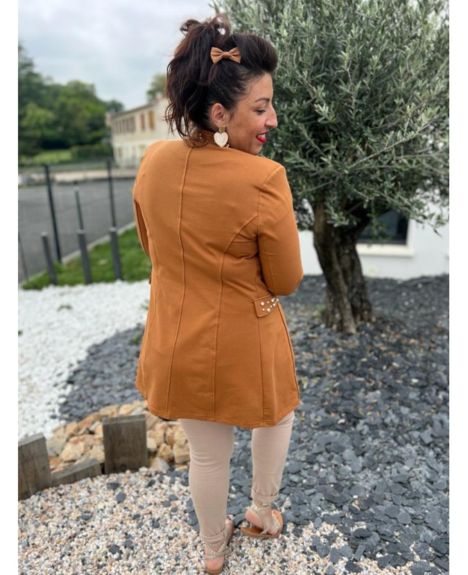 VESTE OFFICIER JODIE - CAMEL