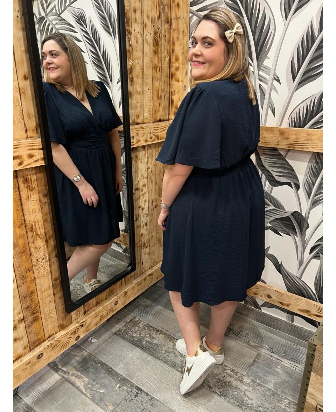 ROBE MARLENE PULPEUSE - MARINE