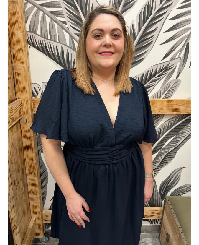 ROBE MARLENE PULPEUSE - MARINE
