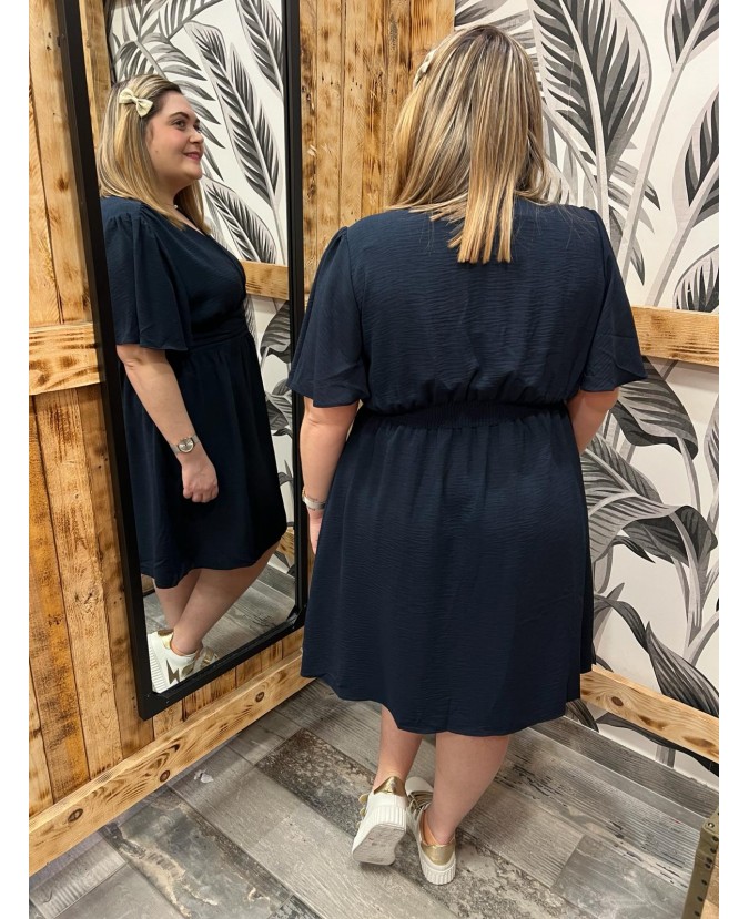 ROBE MARLENE PULPEUSE - MARINE