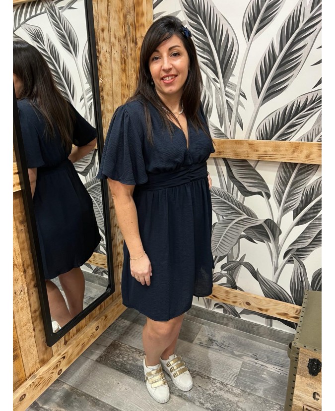 ROBE MARLENE PULPEUSE - MARINE