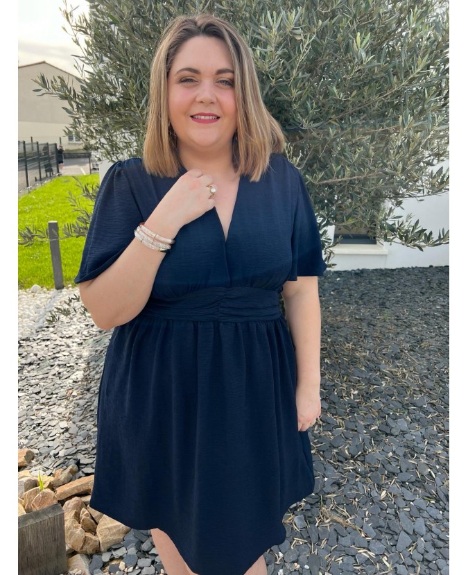 ROBE MARLENE PULPEUSE - MARINE
