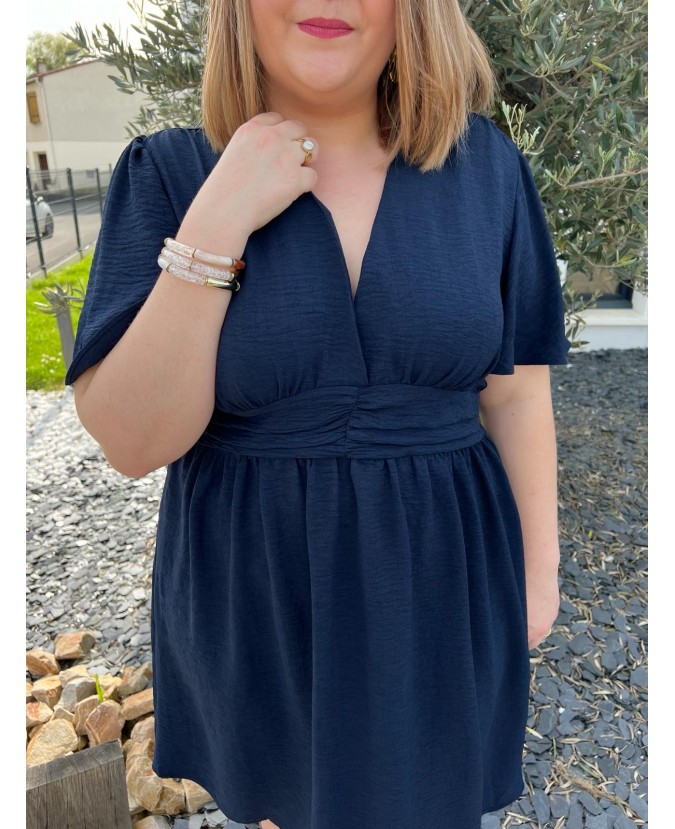 ROBE MARLENE PULPEUSE - MARINE