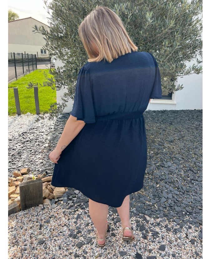ROBE MARLENE PULPEUSE - MARINE