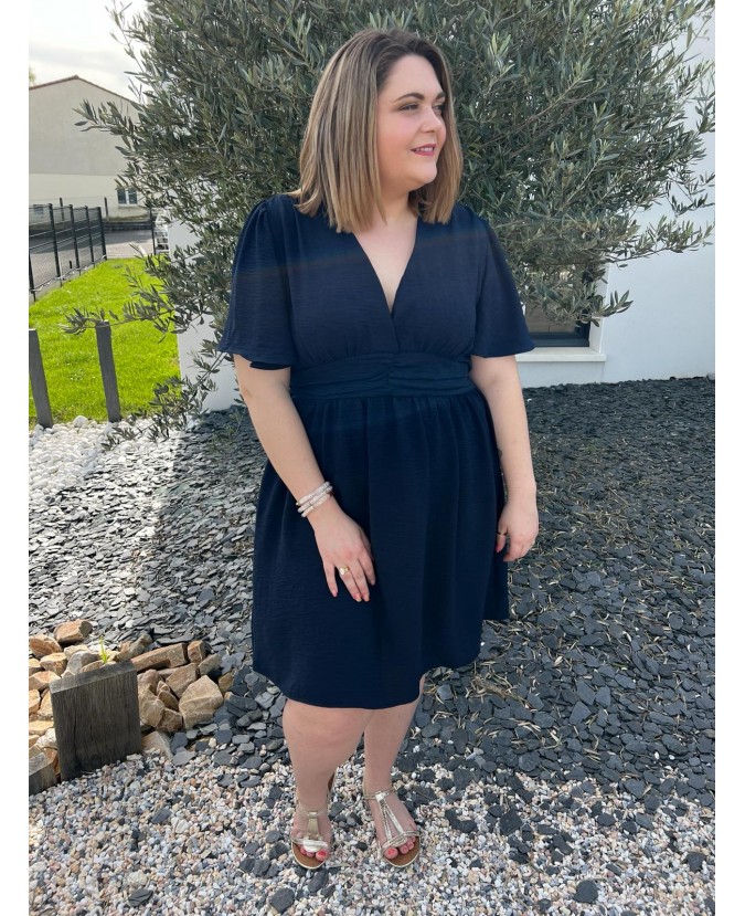 ROBE MARLENE PULPEUSE - MARINE