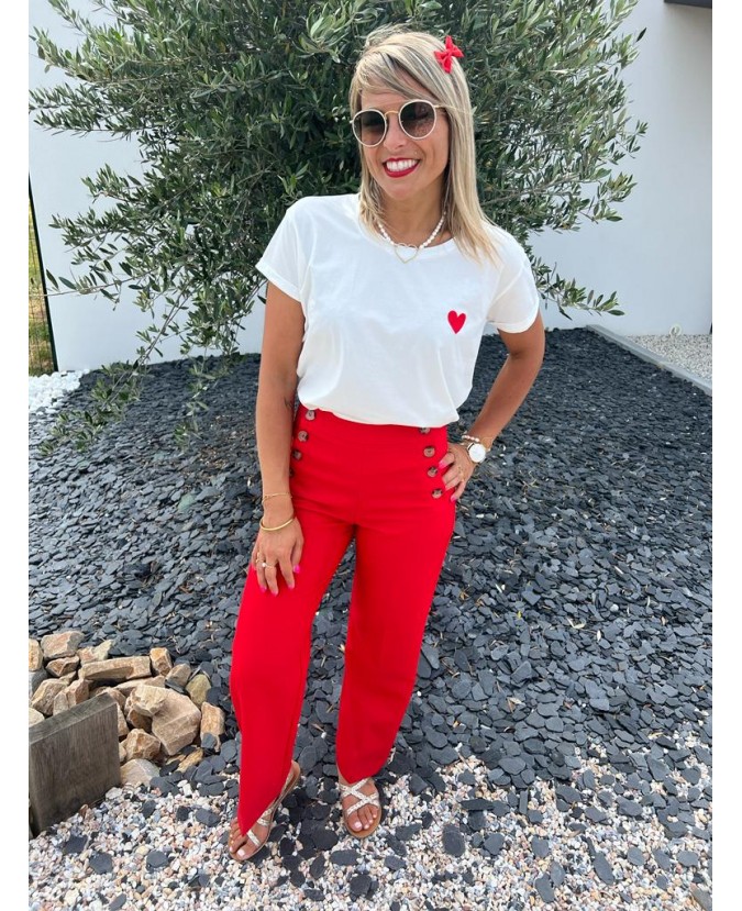 TEE-SHIRT LISE - ROUGE