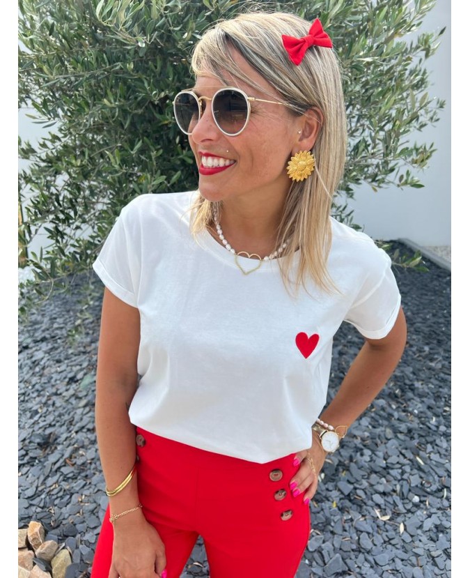 TEE-SHIRT LISE - ROUGE