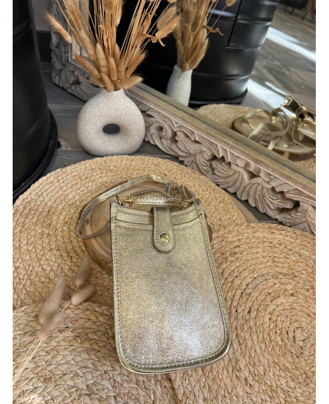 POCHETTE TÉLEPHONE ORNA - DORÉ