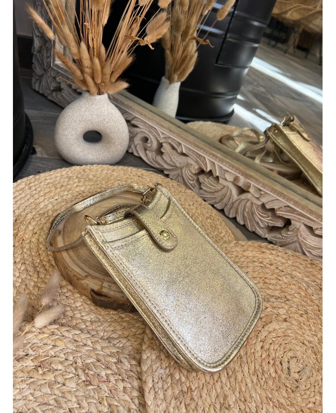 POCHETTE TÉLEPHONE ORNA - DORÉ