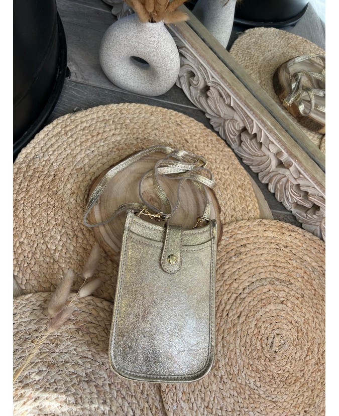 POCHETTE TÉLEPHONE ORNA - DORÉ