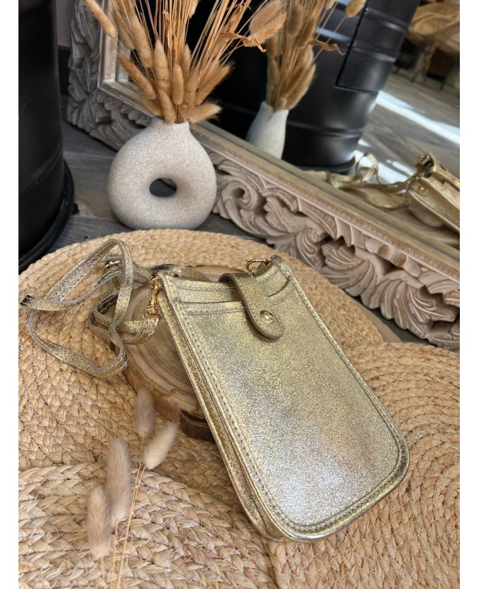POCHETTE TÉLEPHONE ORNA - DORÉ