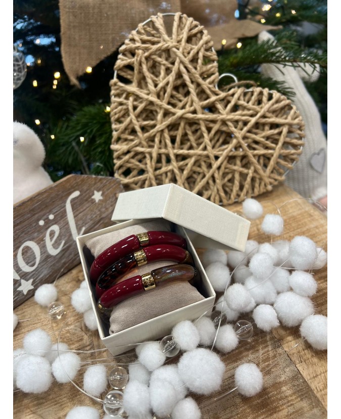 BRACELETS TRIO - BORDEAUX
