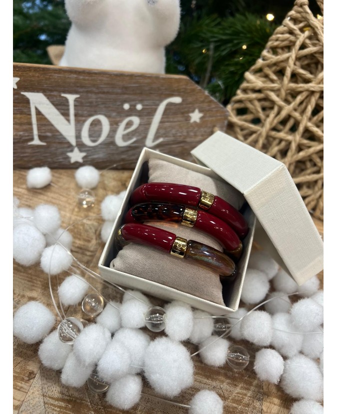 BRACELETS TRIO - BORDEAUX