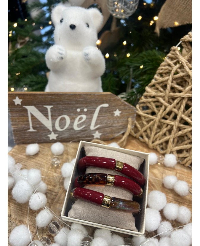 BRACELETS TRIO - BORDEAUX