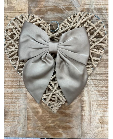 BARRETTE GROS NOEUD BEIGE