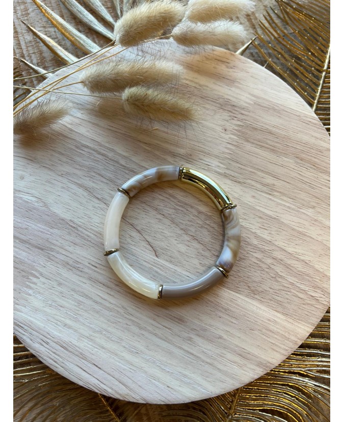 BRACELET WAFA - ECRU/TAUPE