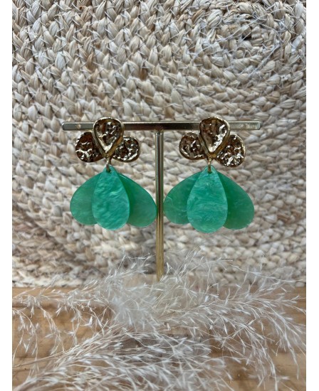 BOUCLES D'OREILLES MAHÉ - VERT