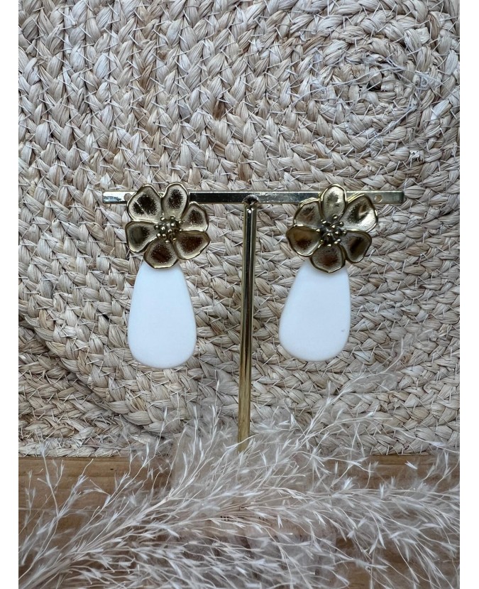 BOUCLES D'OREILLES LOU - ECRU