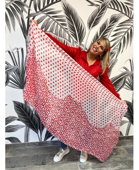FOULARD OURIEL - ROUGE