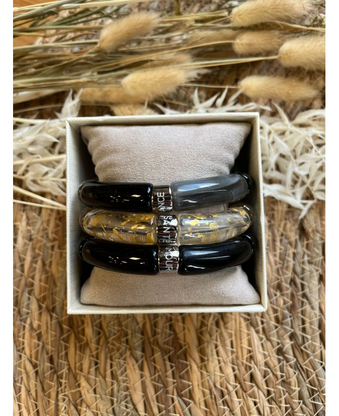 BRACELETS TRIO - NOIR