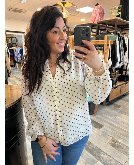 BLOUSE SYLVETTE ECRU -PULPEUSE