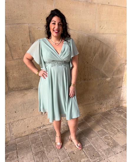 ROBE KAYLINE- VERT SAUGE