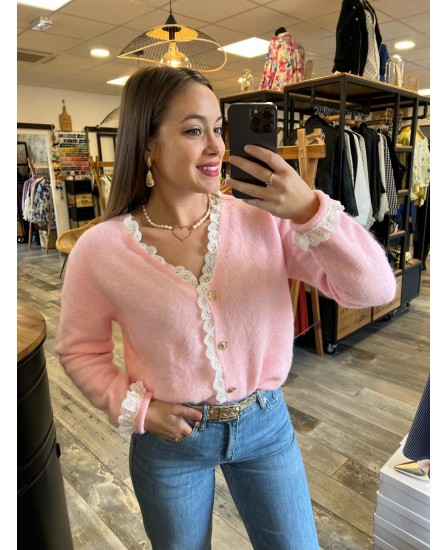 GILET CAELAN - ROSE