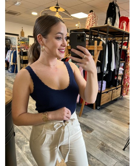 TOP ESTELLE - BLEU MARINE