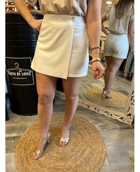 JUPE SHORT ZELIO - BLANC