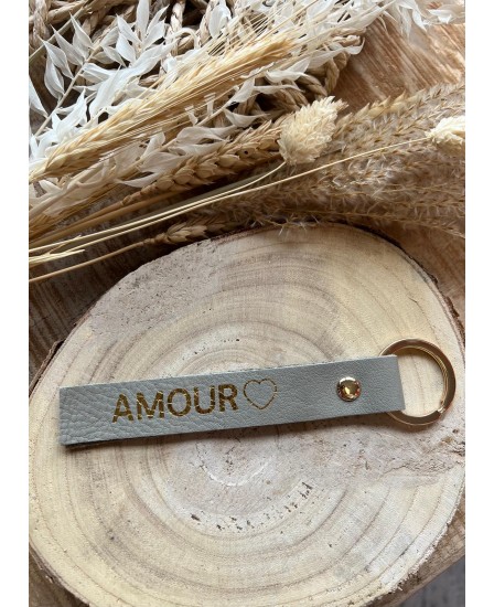 PORTES CLES AMOUR - GRIS