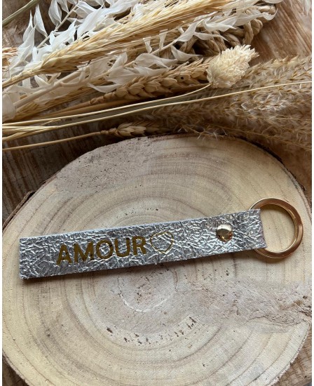PORTES CLES AMOUR - ARGENT