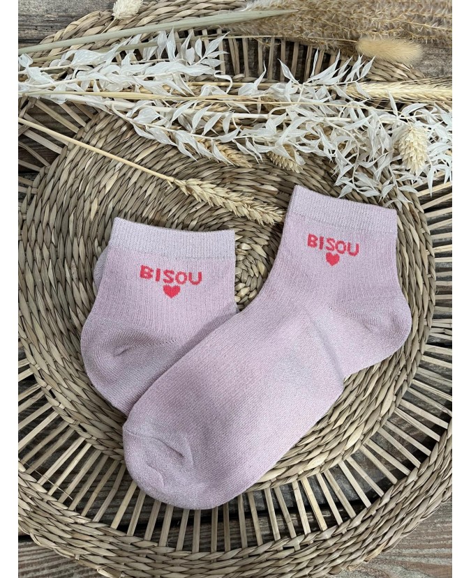 CHAUSSETTES BISOU - ROSE POUDRE