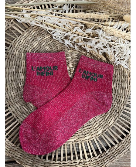 CHAUSSETTES L'AMOUR INFINI - FUSHIA