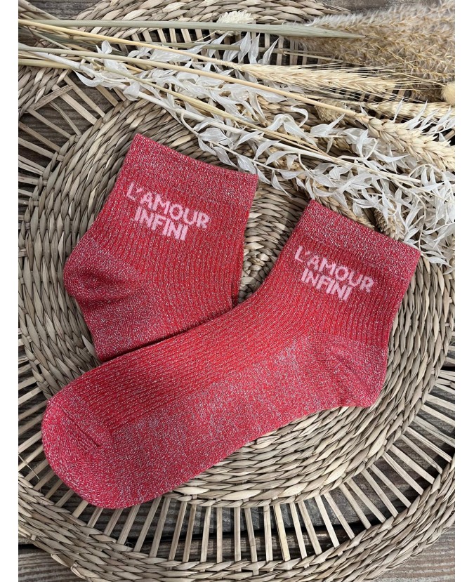 CHAUSSETTES L'AMOUR INFINI - CORAIL
