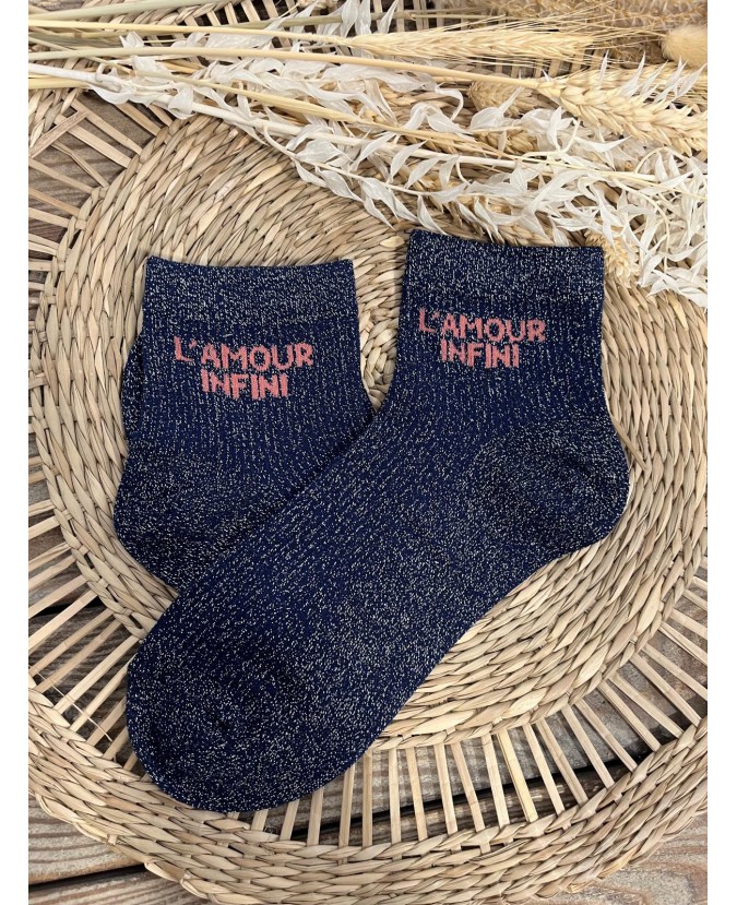 CHAUSSETTES L'AMOUR INFINI - MARINE