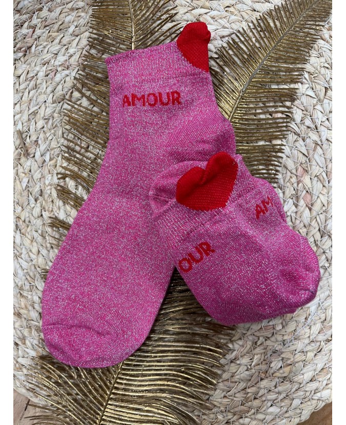 SOCQUETTES AMOUR - FUSHIA