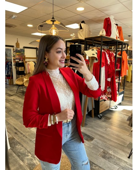 VESTE AINARA - ROUGE