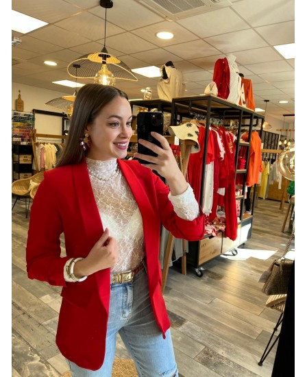 BLAZER AINARA - ROUGE