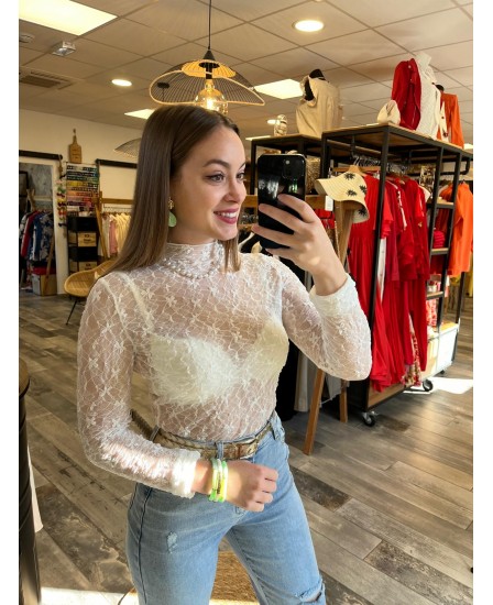 TOP ALEXIANE - BLANC