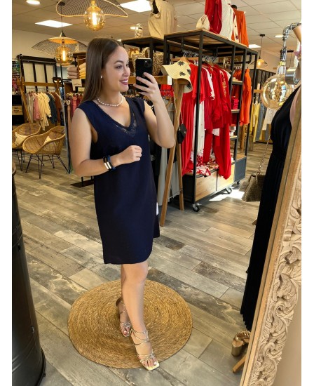 ROBE GENEVIEVE - MARINE