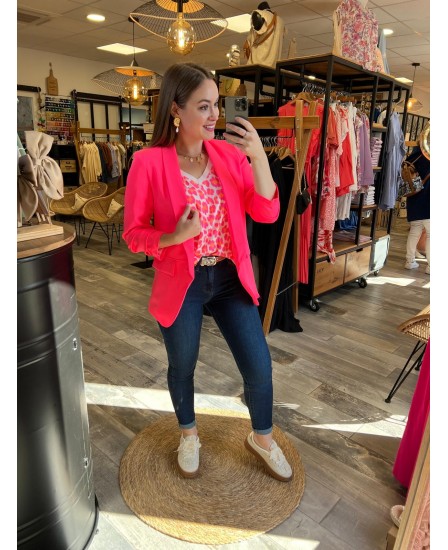 VESTE AINARA - ROSE FLUO