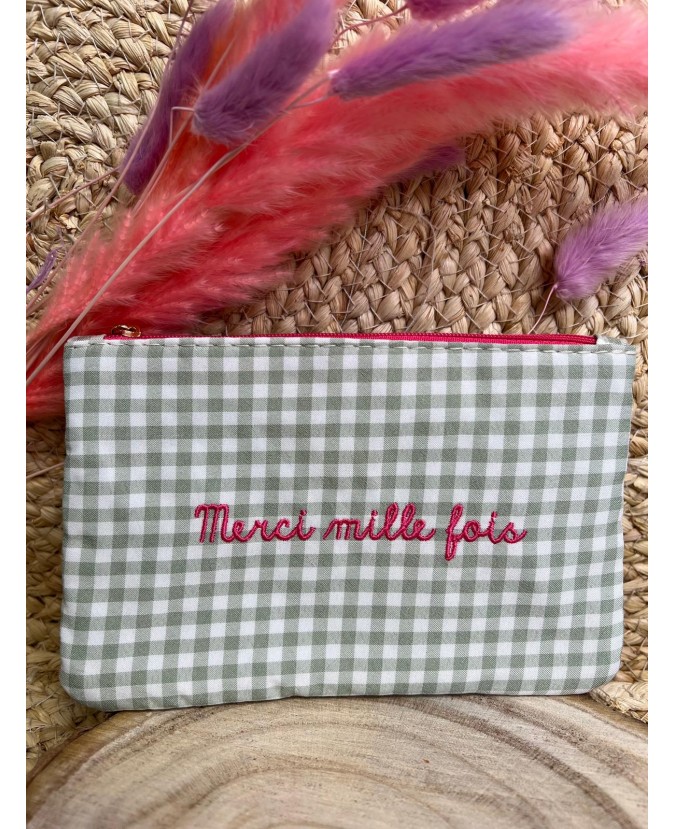 POCHETTE MERCI MILLE FOIS - VERT