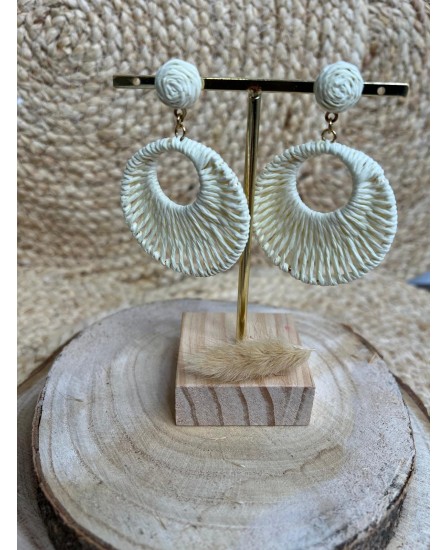 BOUCLES D'OREILLES JOSSE - ECRU