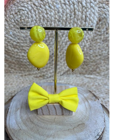 BOUCLES D'OREILLES FIONA - JAUNE