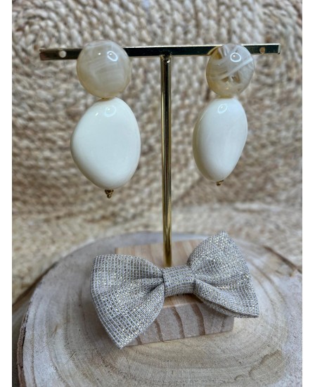 BOUCLES D'OREILLES FIONA - BEIGE