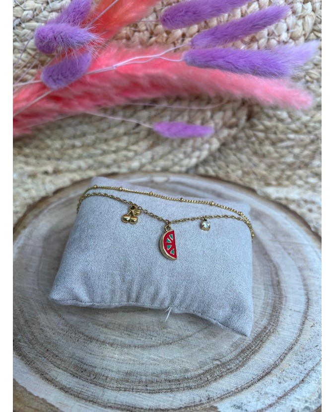 CHAINE DE CHEVILLE ROSA