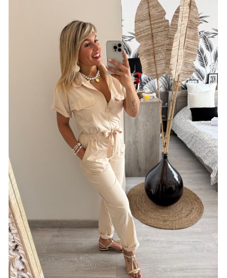 COMBI PANTALON SYRINE - ECRU