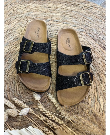 SANDALES ALINA - NOIR