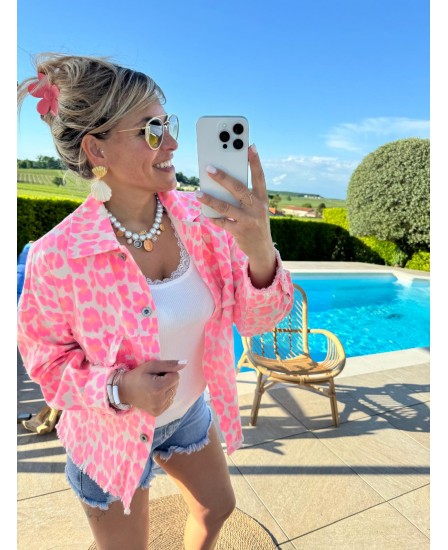 VESTE NICOLAS - ROSE FLUO